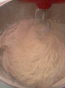 Dough coming together, but needs more flour